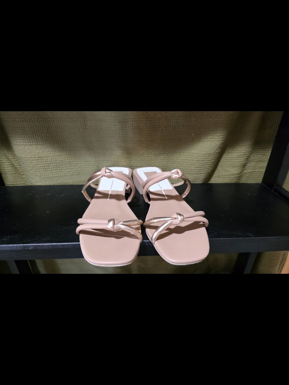 Dolce Vita Blush Pink Knotted Strap Square-Toe Sandals